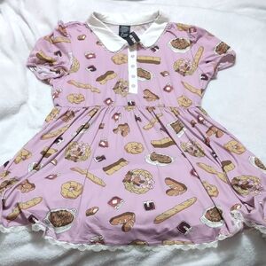 Kiki's Delivery Service Dress with Bakery Print